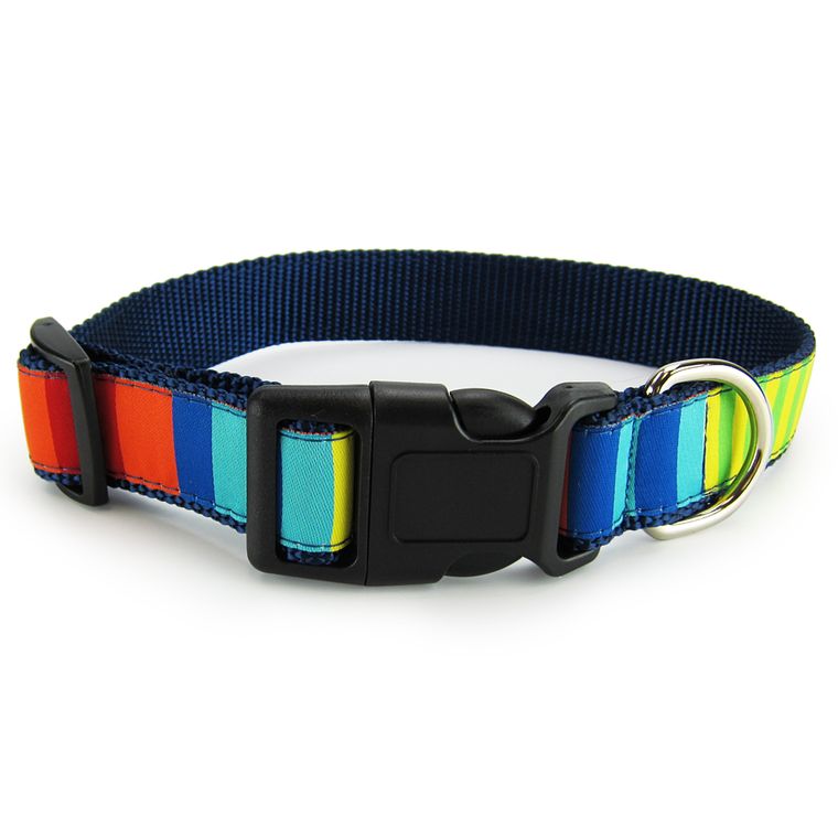 Dog Collar, Large - Party Stripes